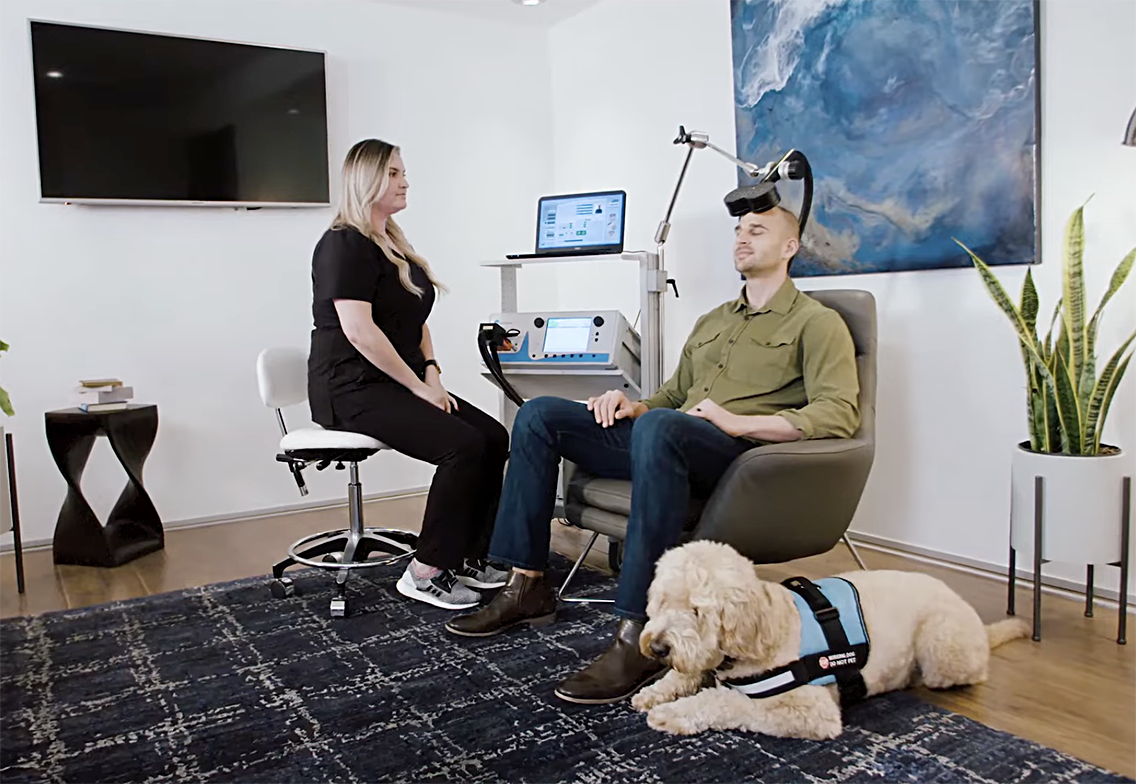 TMS treatment with military veteran